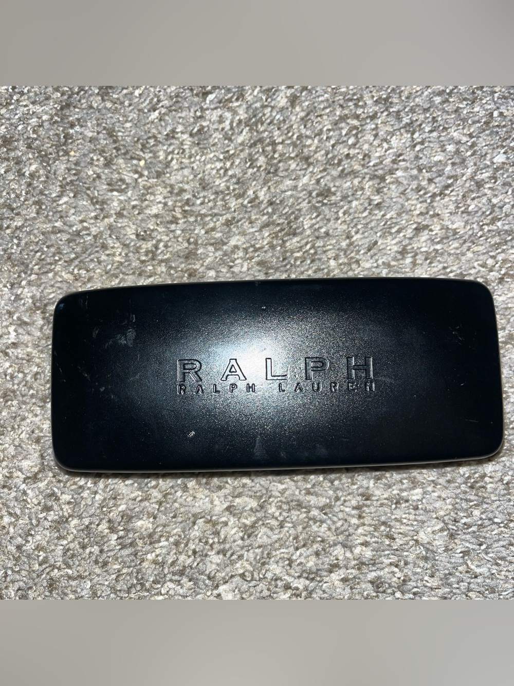 Ralph Lauren Eyeglasses Sunglasses Hard Shell Case Black Clamshell With Cloth